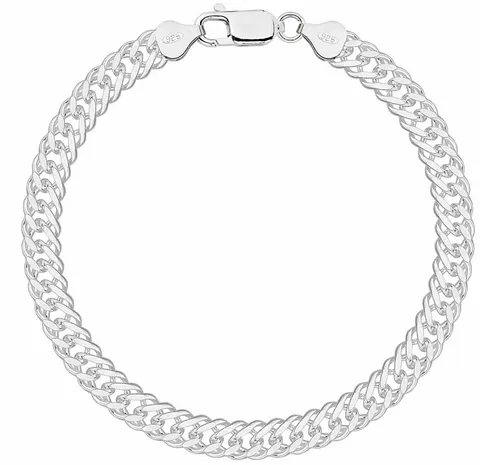 Srebrna Bransoletka Męska Rombo 6,50 mm pr 925