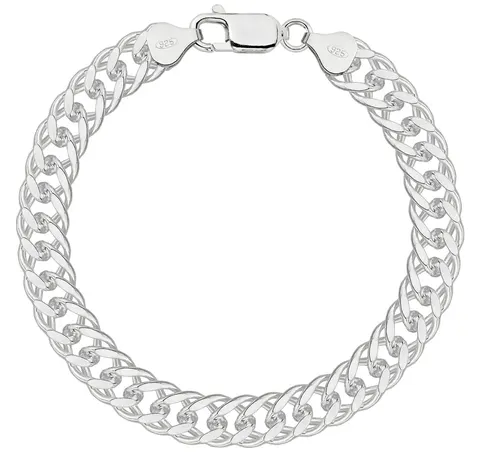 Srebrna Bransoletka Męska Rombo 8,50 mm pr 925 Grawer Gratis