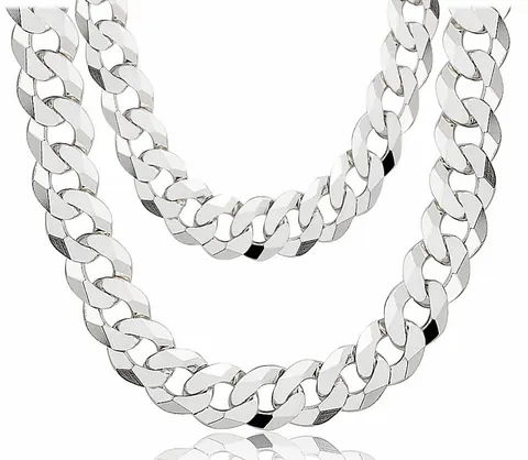 Srebrny Łańcuch Męski Pancerka 14,30 mm Szeroki pr 925 Grawer Gratis