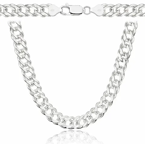 Srebrny Łańcuszek Męski Rombo 8,50 mm pr 925 Grawer Gratis