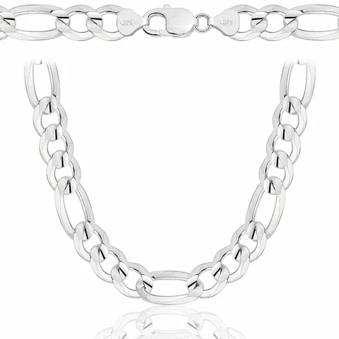 Srebrny Łańcuszek Męski Figaro 10,30 mm pr 925 Grawer Gratis
