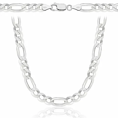 Srebrny Łańcuszek Męski Figaro 7,00 mm Szeroki pr 925