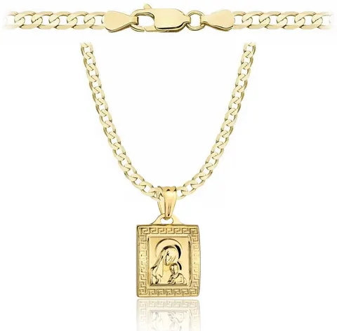 Złoty Łańcuszek Pancerka z Medalikiem 2,60 mm pr 585