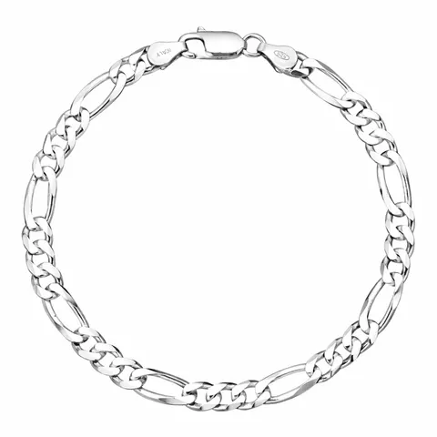 Srebrna Bransoletka Męska Figaro 5,50 mm pr 925 Grawer Gratis