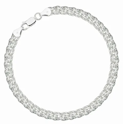 Srebrna Bransoletka Garibaldka 6,00 mm pr 925 Grawer Gratis