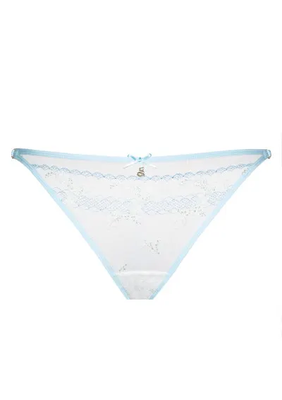 Samanta - Stringi Selina C300 milkblue L pastelowy
