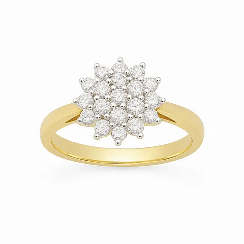 Złoty Pierścionek z Diamentami 0,50 ct