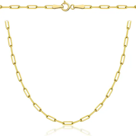 Złoty Łańcuszek Damski 2,20 mm Długie Ogniwa pr 585