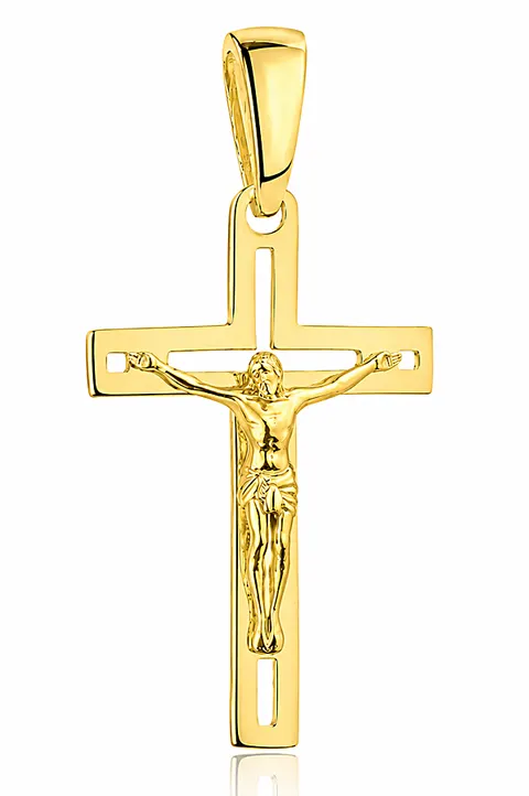 Krzyżyk Złoty z Jezusem pr 585