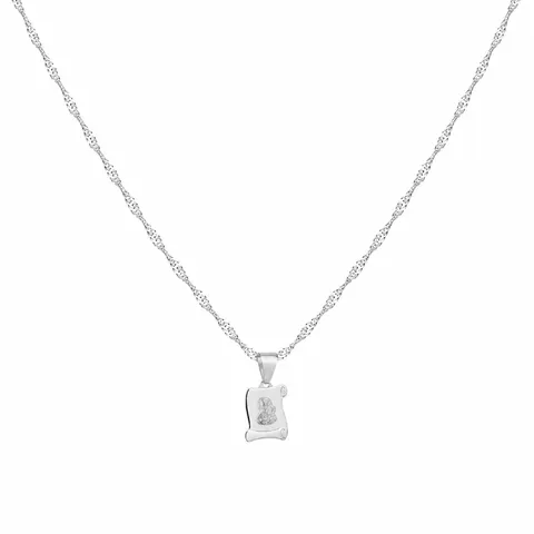 Łańcuszek Srebrny Singapur 1,60 mm z Medalikiem Papirus pr 925