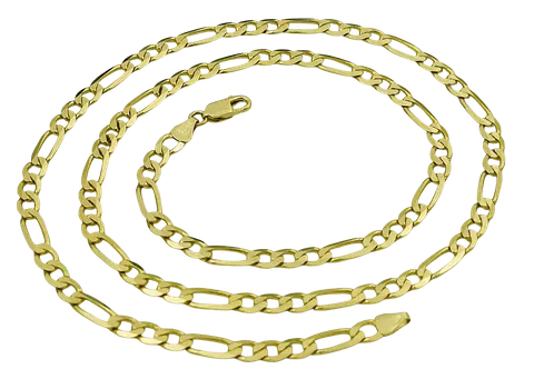 Złoty Łańcuszek Figaro Pełny 4,80 mm pr 585