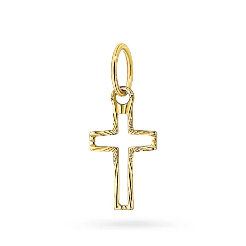 Złoty diamentowany krzyżyk pr.585