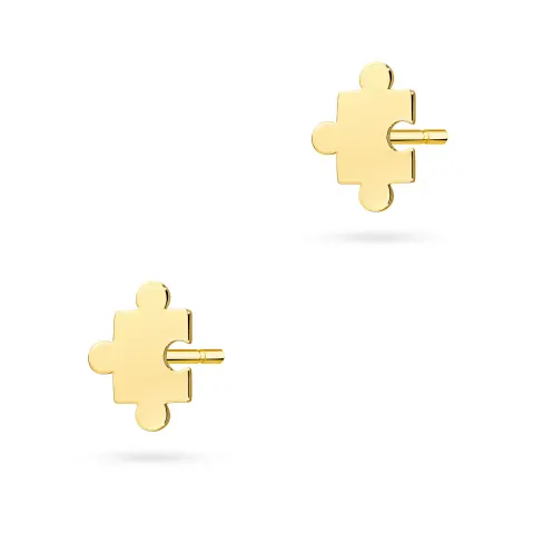 Złote kolczyki celebrytki puzzle JESO pr.585