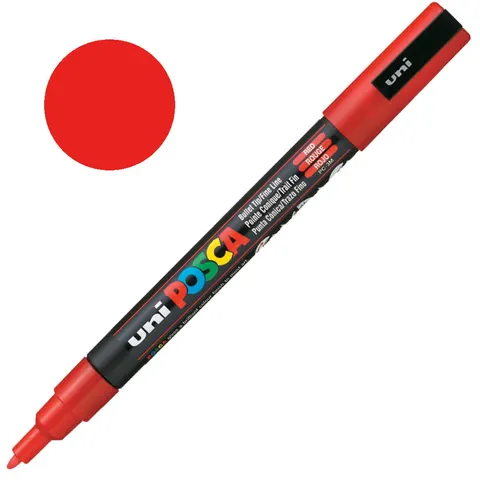 Marker UNI Posca PC-3M (czerwony)