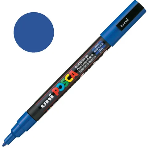Marker pigmentowy Posca PC-3M niebieski, Uni
