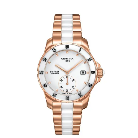 Zegarek damski Certina złocony stalowy C0142353301100
