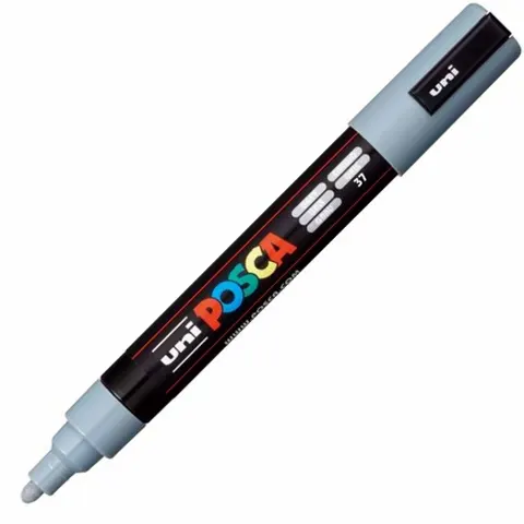 Marker UNI Posca z farbą plakatową PC-5M szary