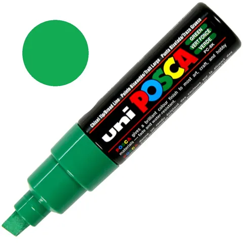 Marker z farbą plakatową UNI Posca PC-8K nr.6 zielony