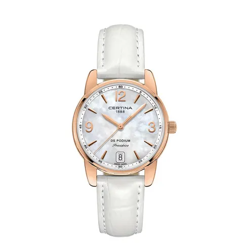 Elegancki zegarek Certina C0342103611700 skórzany pasek