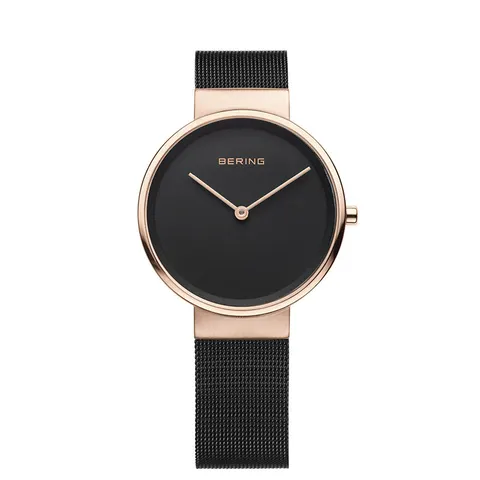 Zegarek damski Bering Classic 14531-166 czarna bransoleta mesh