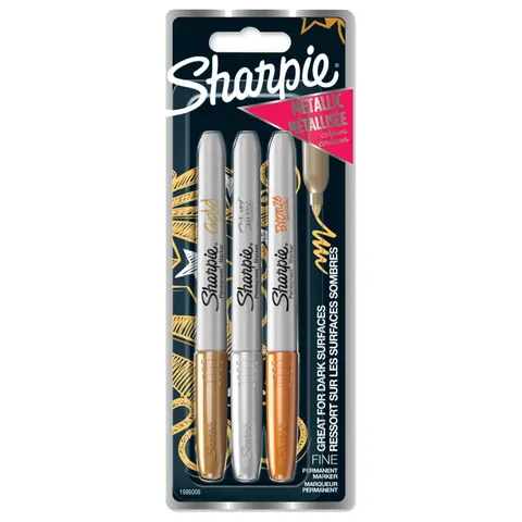 Markery Sharpie 3 szt. - Metallic