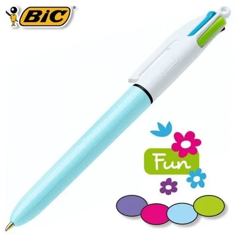 Długopis 4 kolory 4w1 pastel BIC 4Colours Fun turkus