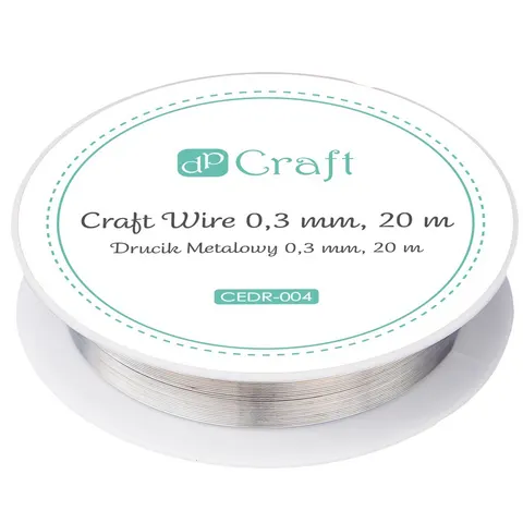 Drucik metalowy dpCraft 0.3 mm 20 m - srebrny