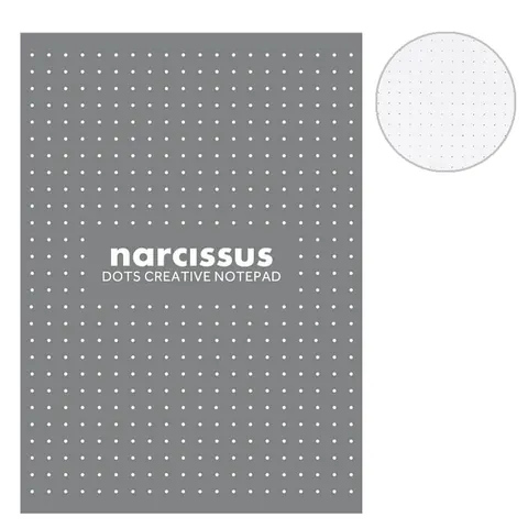 Blok Narcissus A4 60k w kropki szary