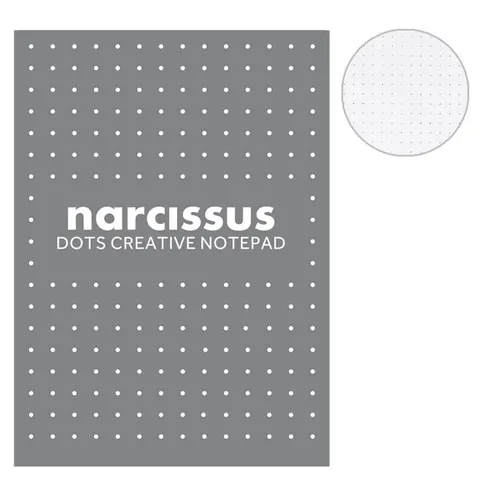 Blok Narcissus A5 60k w kropki szary