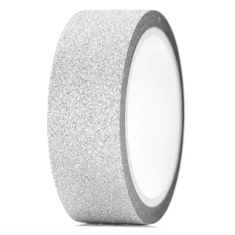 Taśma washi Glam SREBRNY BROKAT
