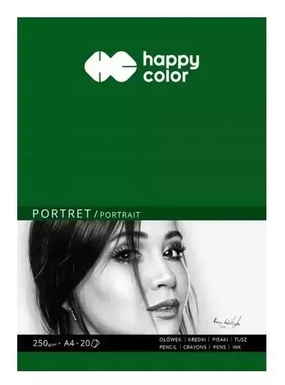 Blok Szkicownik A4 Portret 20 arkuszy 250 g Art, Happy Color