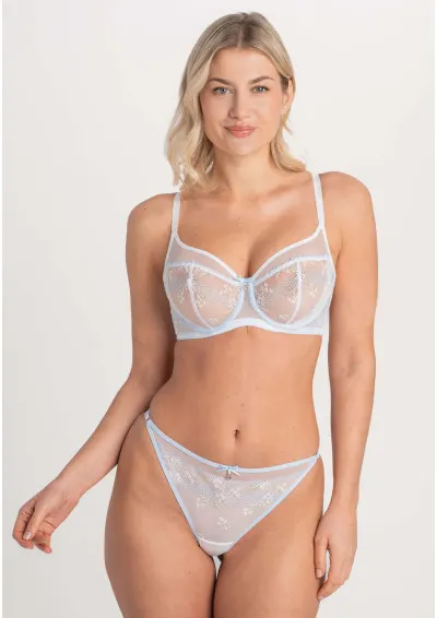 Samanta - Biustonosz Selina A143 milkblue miękki pastelowy 70J