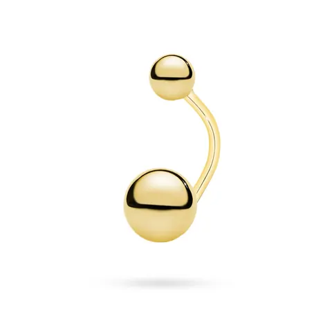 Złoty kolczyk do pępka kulki piercing