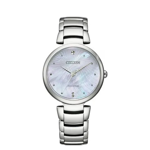 Citizen EM0850-80D zegarek damski na stalowej bransolecie