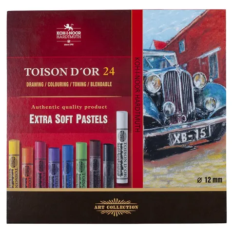 Pastele extra suche KOH-I-NOOR Toison D'or - 24 kolory