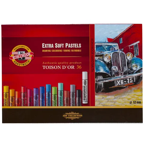Pastele extra suche KOH-I-NOOR Toison D'or - 36 kolorów