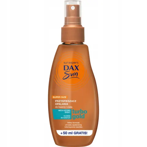 DAX SUN Przyśpieszacz do opalania TURBO GOLD, 200 ml