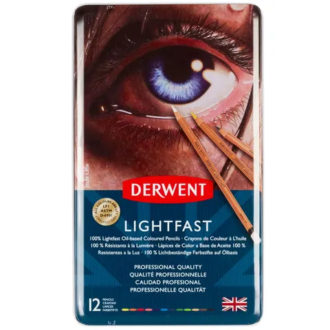 Zestaw kredek Derwent Lightfast 12 szt.