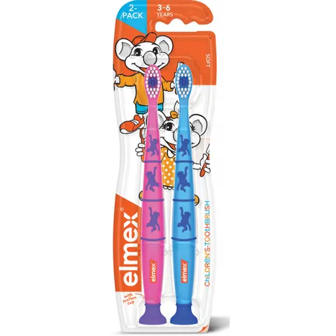 ELMEX Szczoteczka do zębów dla dzieci 3-6 lat SOFT, 2 szt