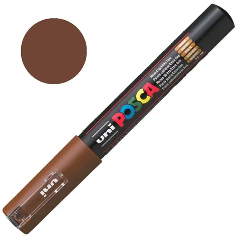 Marker z farbą plakatową okrągły 0,7mm UNI POSCA PC-1M brązowy NR 21 1szt.