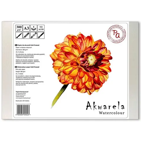 Papier do akwareli Akwarela Dalia Cold Pressed - A3, 300 g, 5 ark.