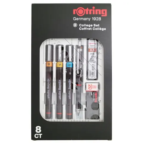 Isograph College Rotring 0.2, 0.35, 0.7 - Zestaw rapidografów