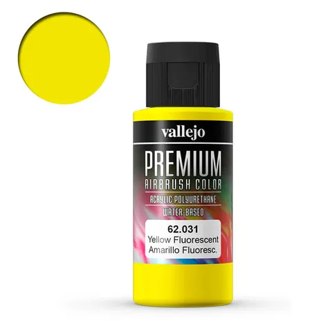 Vallejo 62031 Fluorescent Yellow Premium 60ml