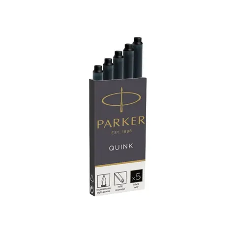 Naboje do pióra Parker Quink - 5 szt. czarne