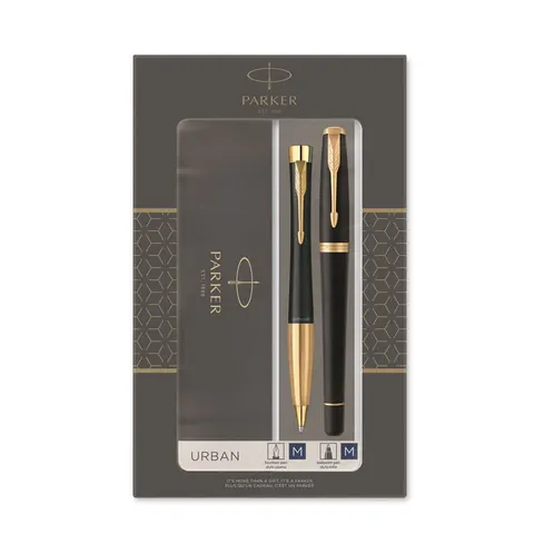 Parker Zestaw Urban Black Gt Długopis Pióro Wieczne 2093381