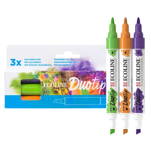Talens Ecoline Duotip Markery 3-kol Secondary