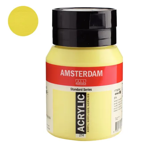 Farba akrylowa Amsterdam Acrylic 500 ml - 274 Nickel Titanium Yellow