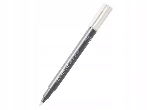 Pisak pędzelkowy Staedtler Metallic - biały