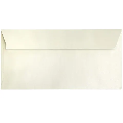 Koperta DL 120 g - błyszcząca złamana biel - 10 szt.