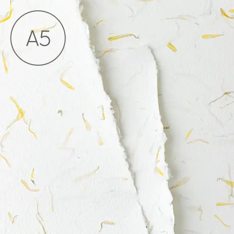 Papier czerpany gładki A5 - Nagietek